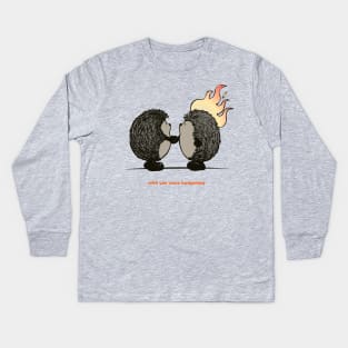 Wish you were hedgehog Kids Long Sleeve T-Shirt